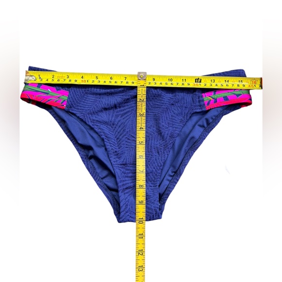 TRINA TURK DAINTREE TAB SIDE HIPSTER navy blue swim bottoms size 12 NWT - Picture 7 of 7